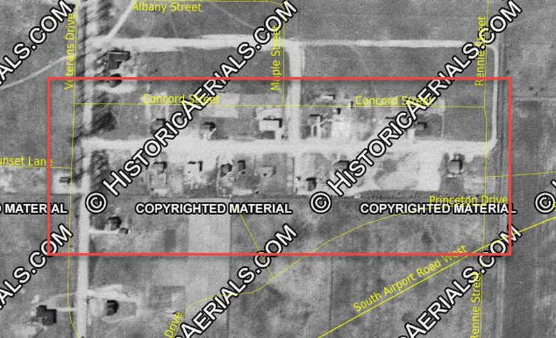 Pine Lane Cabins - 1954 Aerial
